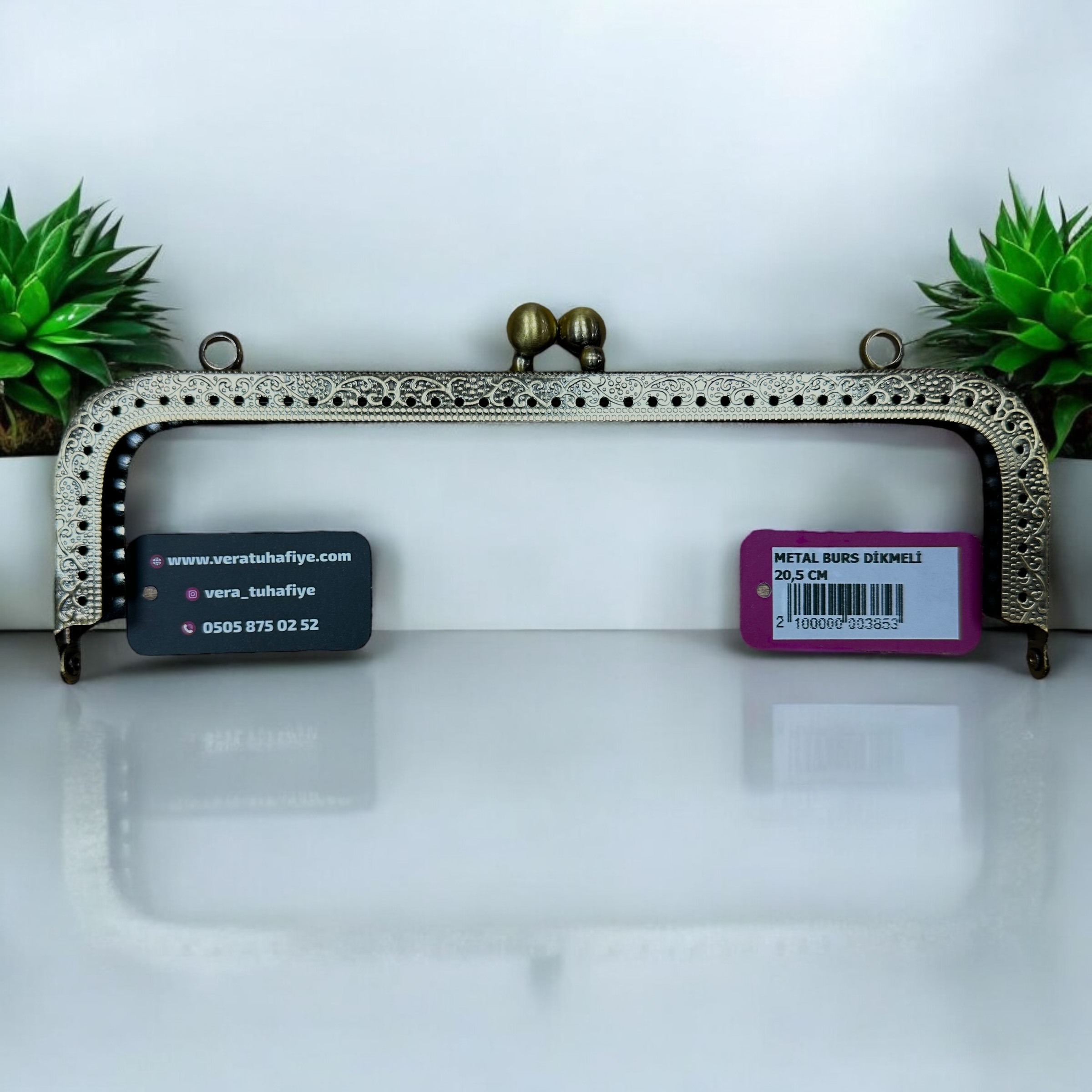 20.5 CM DİKMELİ BURS ANTİK